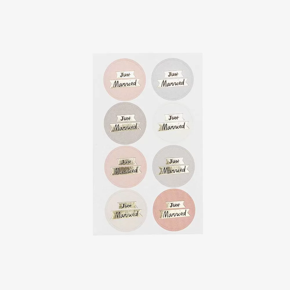 Hot Just Married Powder And Gray Stickers Stickers And Stickers