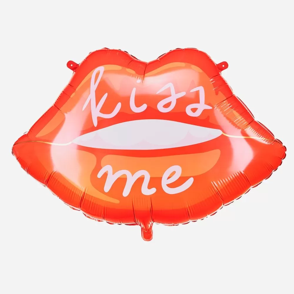 Store Kiss Me Balloon Shaped Helium Balloons