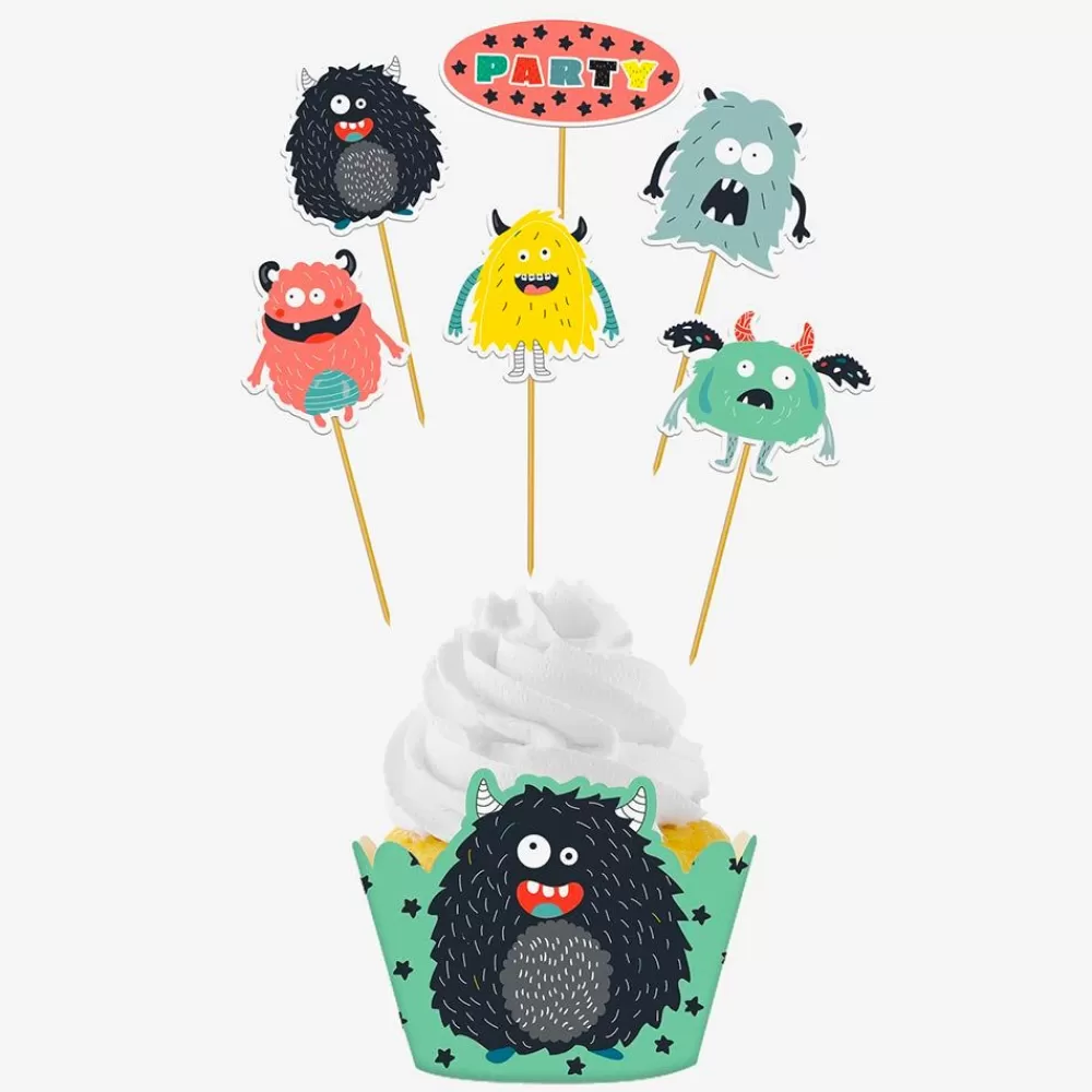 Outlet Kit Cupcake Monstres Cake Toppers