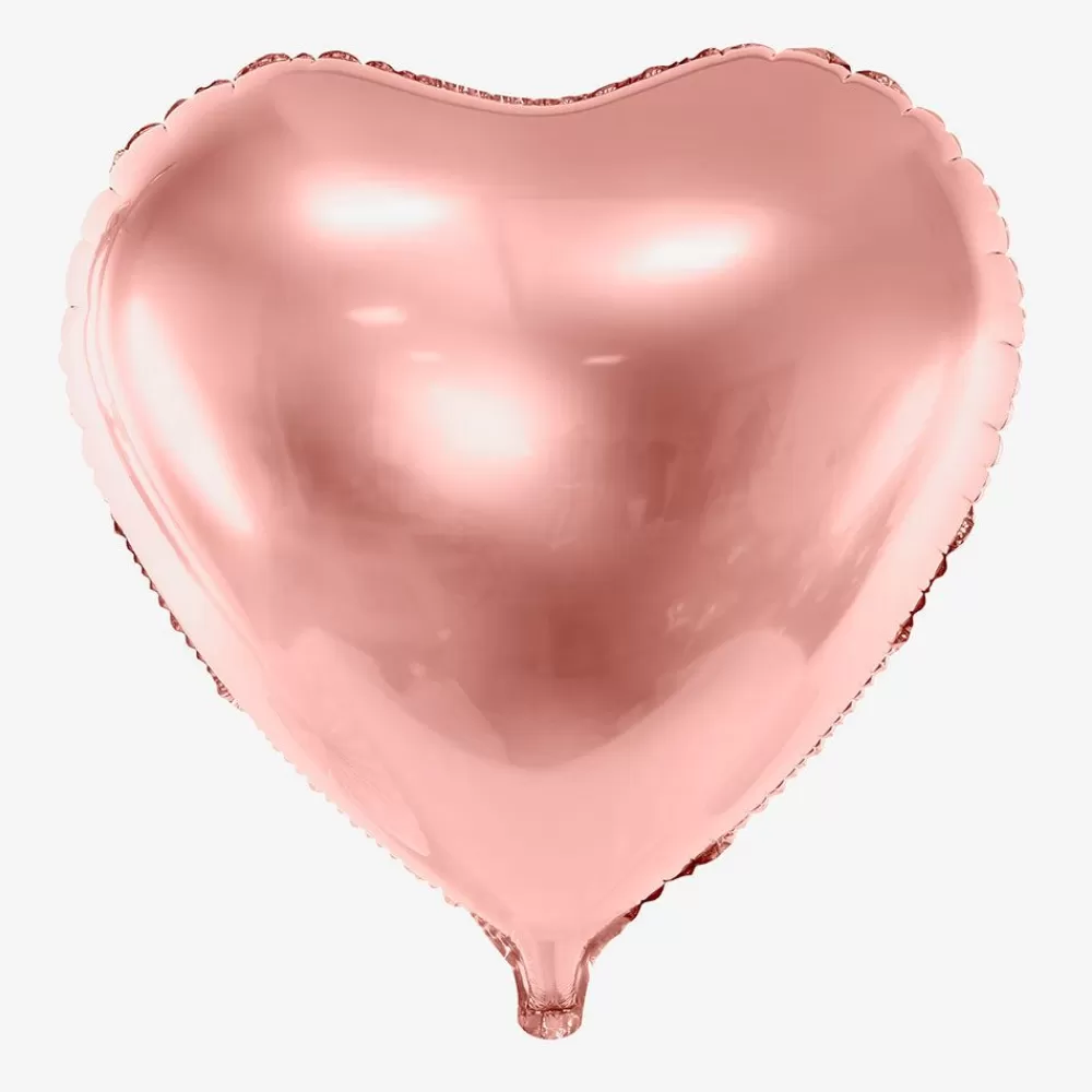 Cheap Large Rose Gold Heart Helium Balloon Shaped Helium Balloons