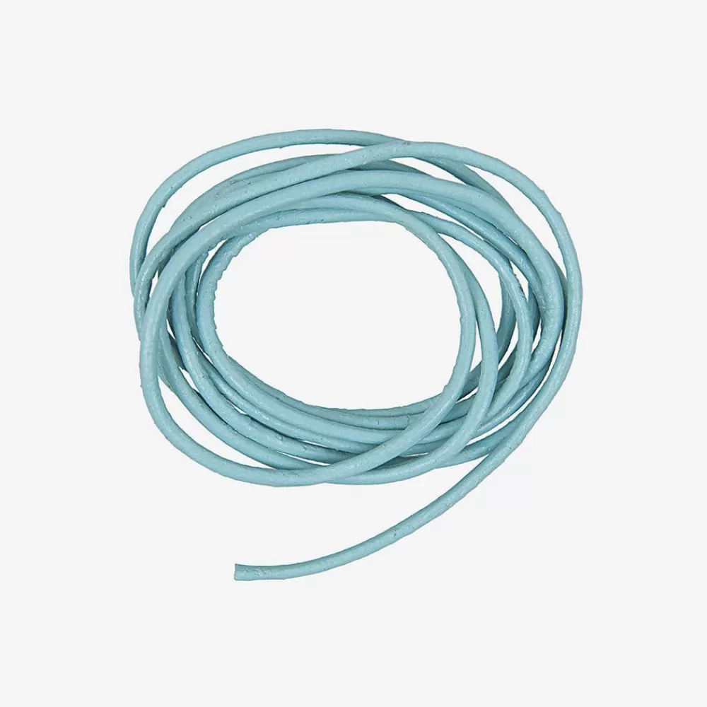 Sale Light Blue Leather Cord Beads