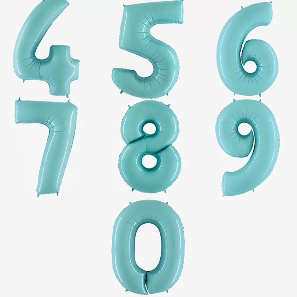 Outlet Light Blue Number Balloon (Small Size) Number Balloons