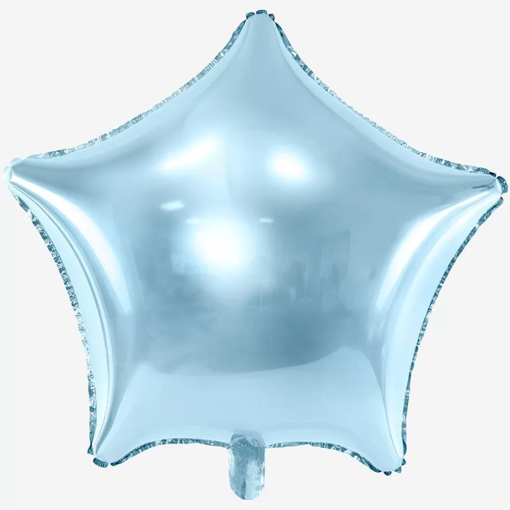 Sale Light Blue Star Balloon Shaped Helium Balloons