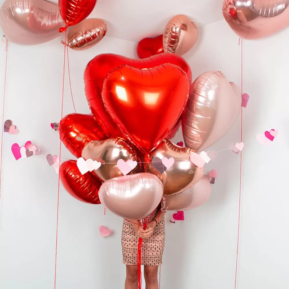 Cheap Light Pink Heart Helium Balloon Shaped Helium Balloons