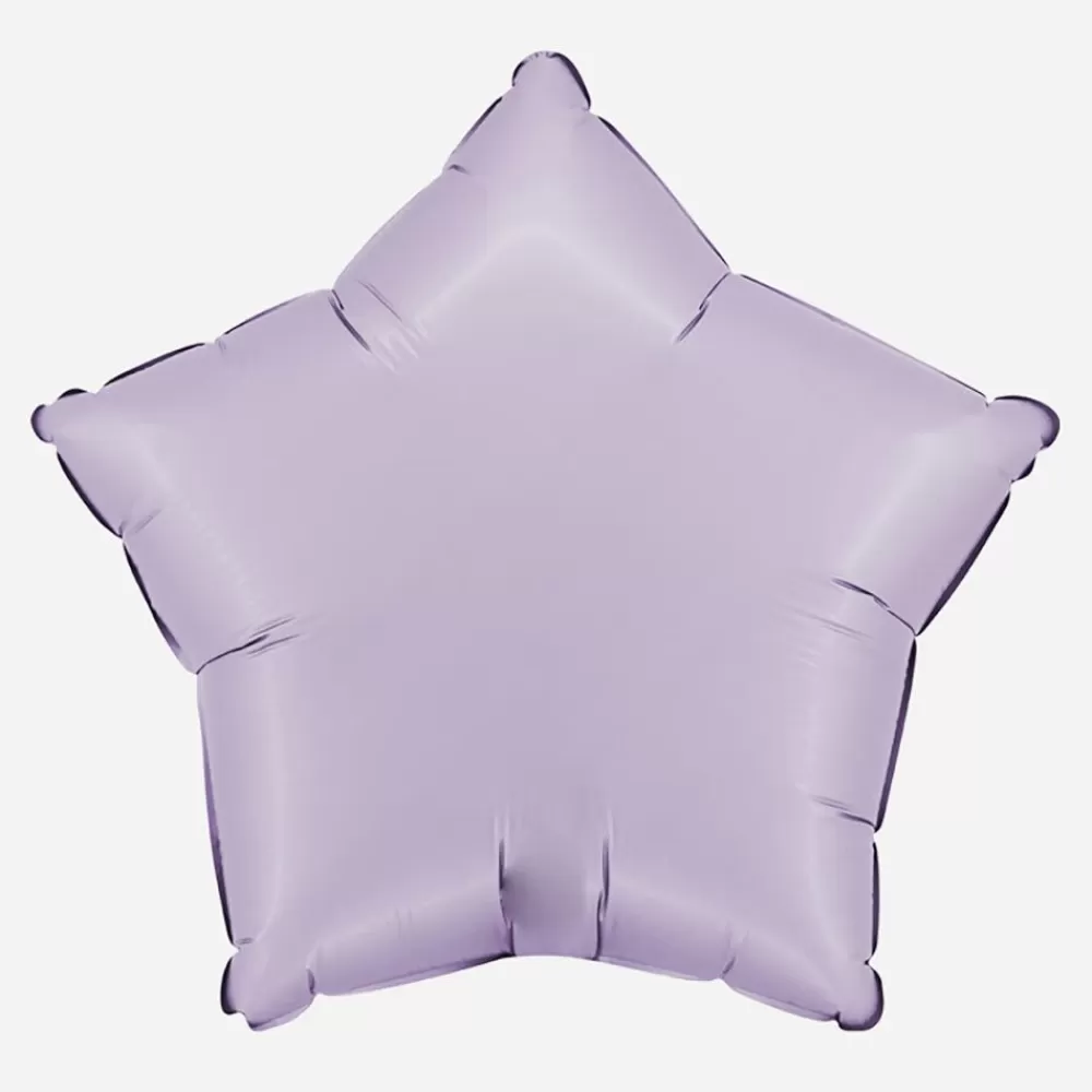 Fashion Lilac Satin Star Balloon Shaped Helium Balloons