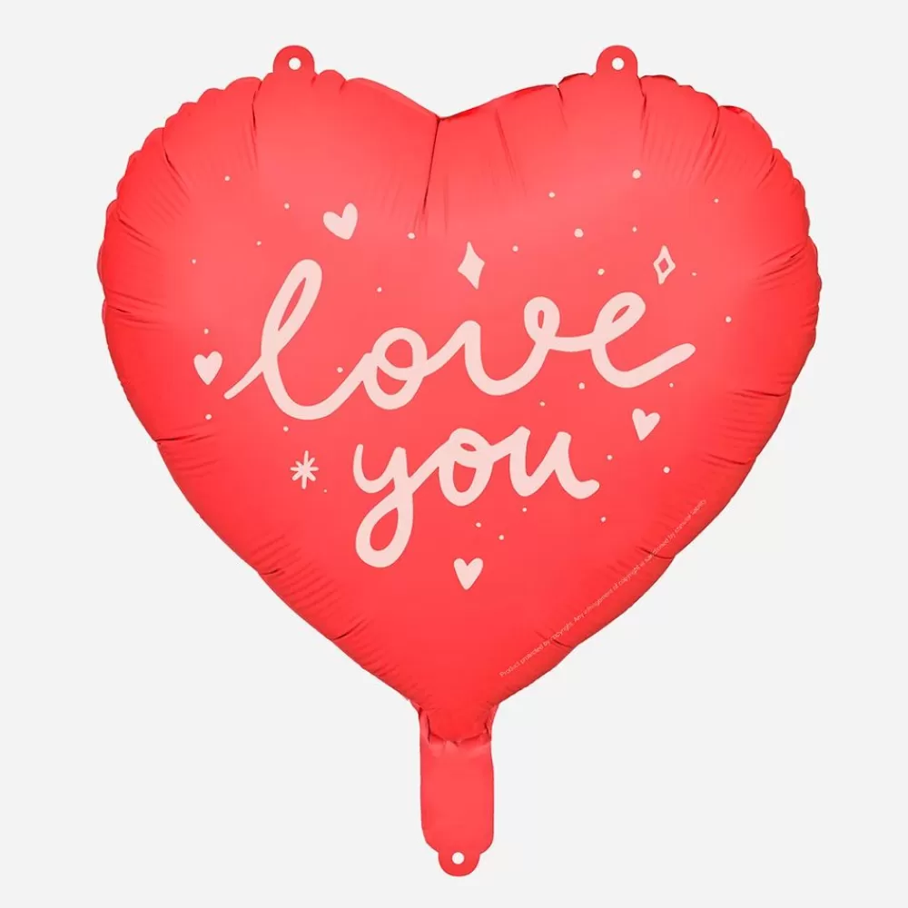 Store Love You Heart Balloon Shaped Helium Balloons