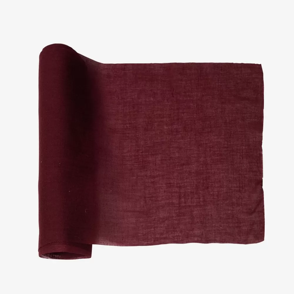 Sale Marsala Muslin Table Runner Tablecloths & Table Runners