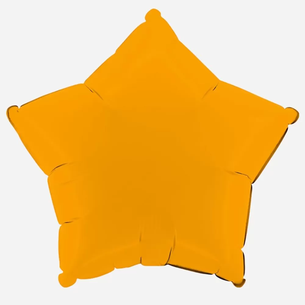 Hot Matt Ocher Star Balloon Shaped Helium Balloons