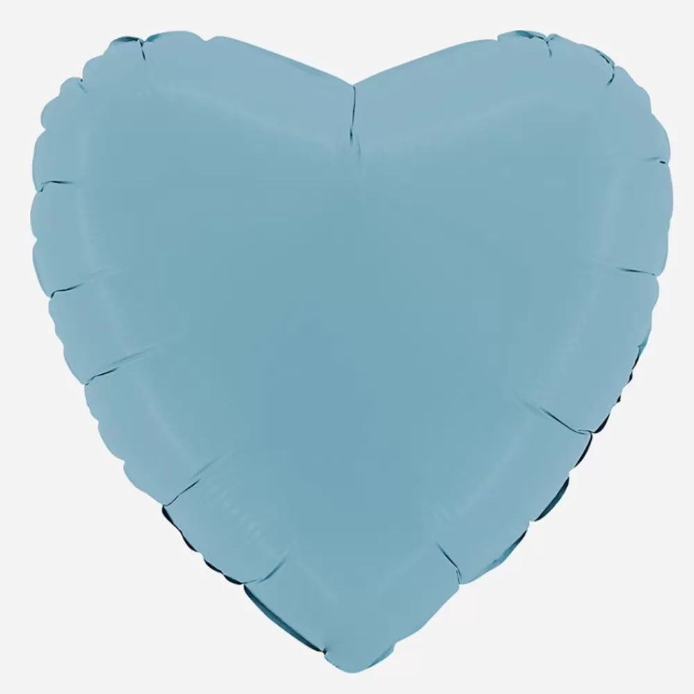 Hot Matte Blue Heart Balloon Shaped Helium Balloons