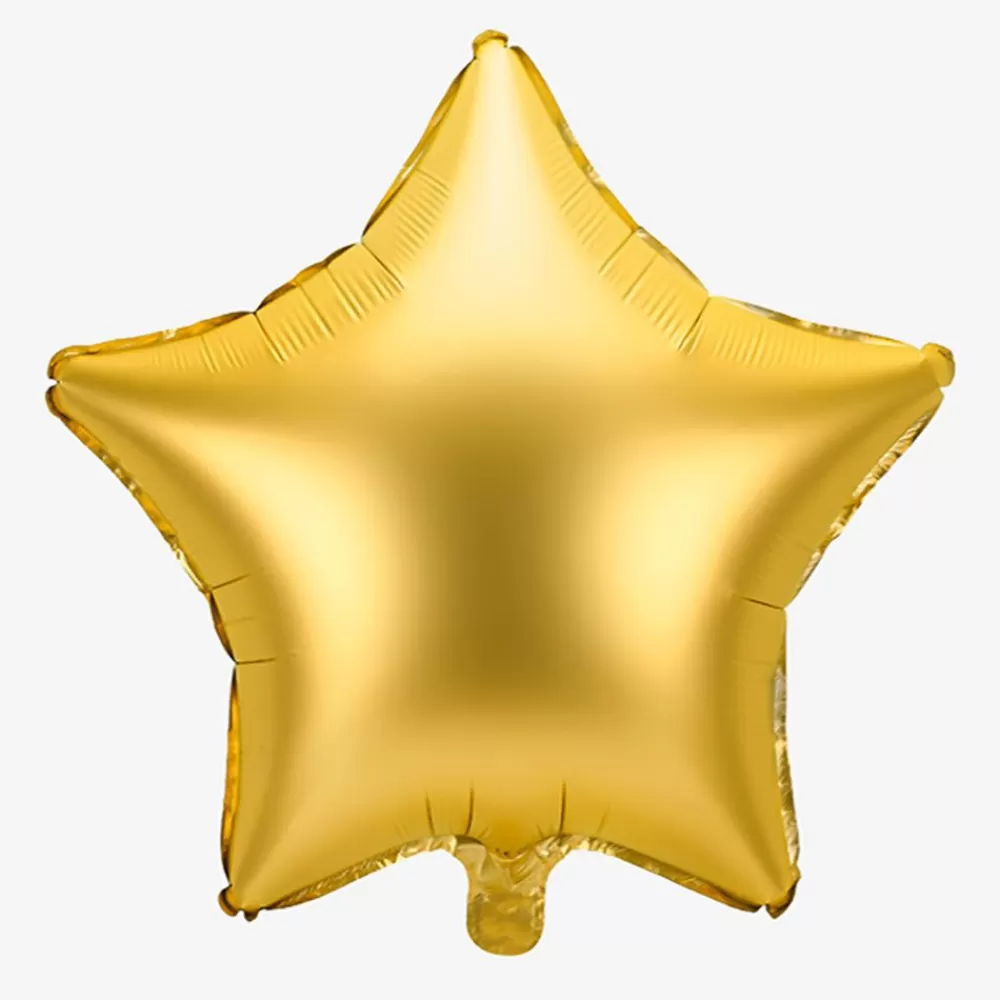 Sale Matte Gold Star Balloon Shaped Helium Balloons