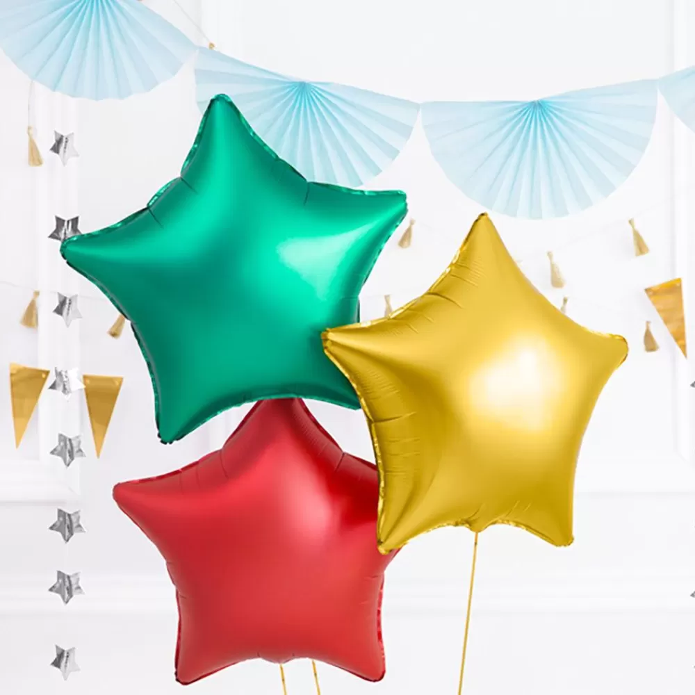 Sale Matte Gold Star Balloon Shaped Helium Balloons