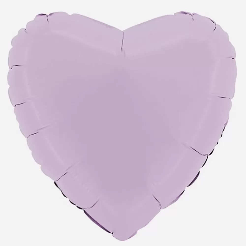 Outlet Matte Lilac Heart Balloon Shaped Helium Balloons