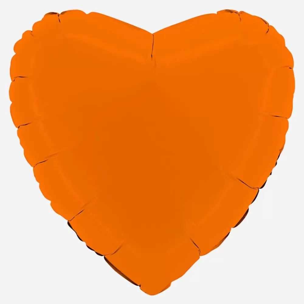 Shop Matte Orange Heart Balloon Shaped Helium Balloons