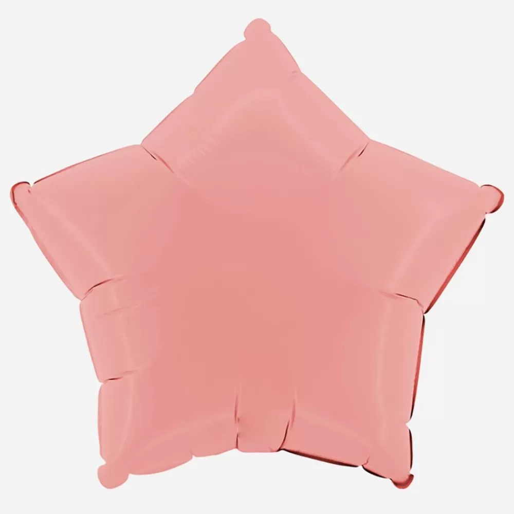 New Matte Pink Star Balloon Shaped Helium Balloons