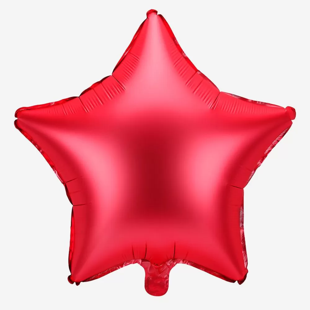 Store Matte Red Star Balloon Shaped Helium Balloons