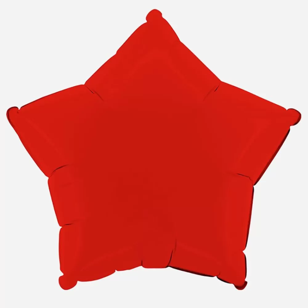 Fashion Matte Red Star Balloon Shaped Helium Balloons