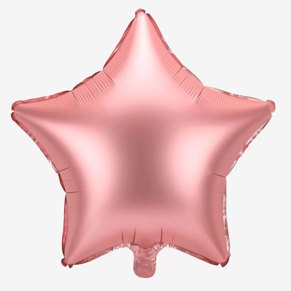 Hot Matte Rose Gold Star Balloon Shaped Helium Balloons