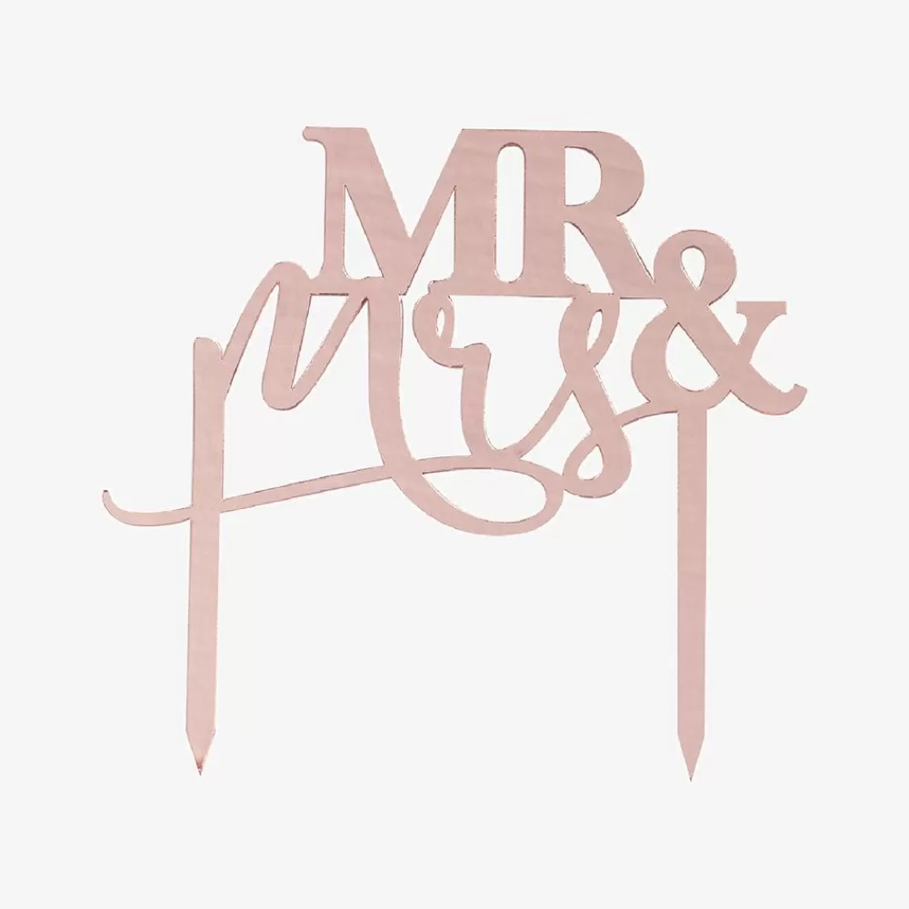 Shop Mr & Mrs Pink Topper Cake Toppers