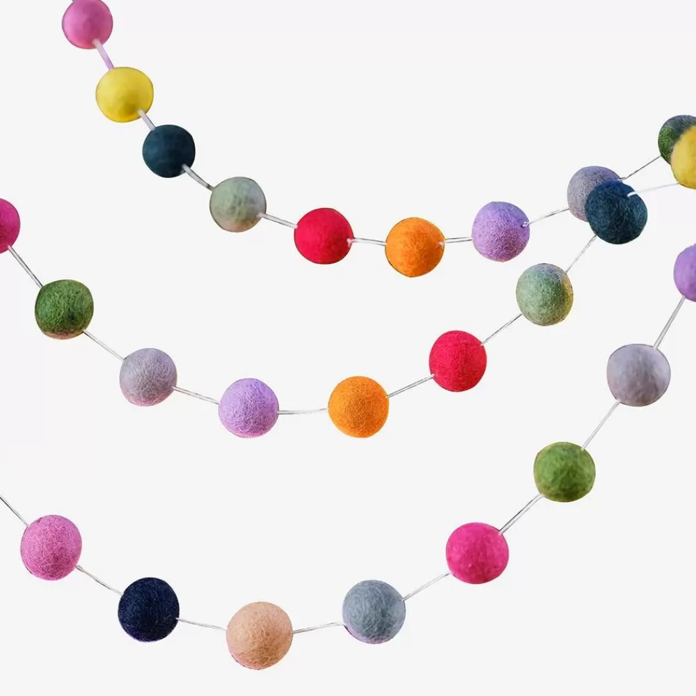 New Multicolored Pompom Garland Garlands