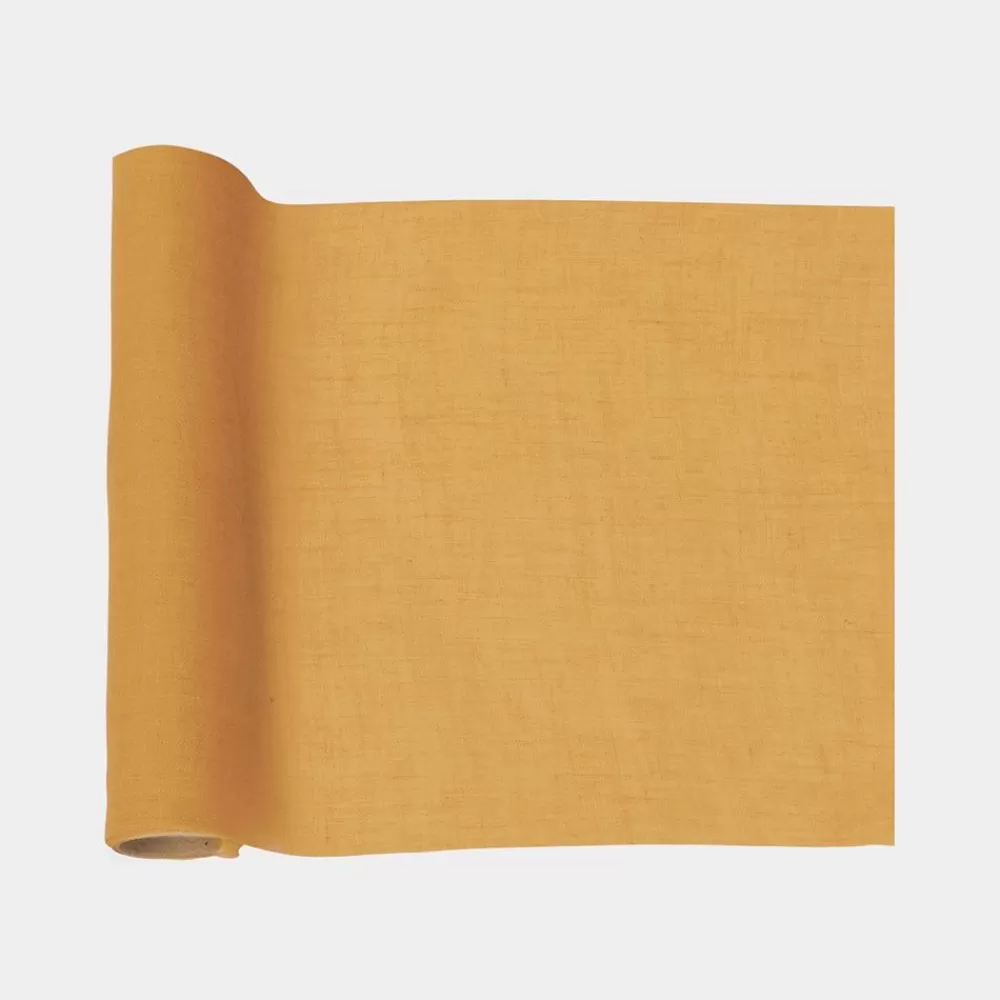 Hot Mustard Muslin Table Runner Tablecloths & Table Runners