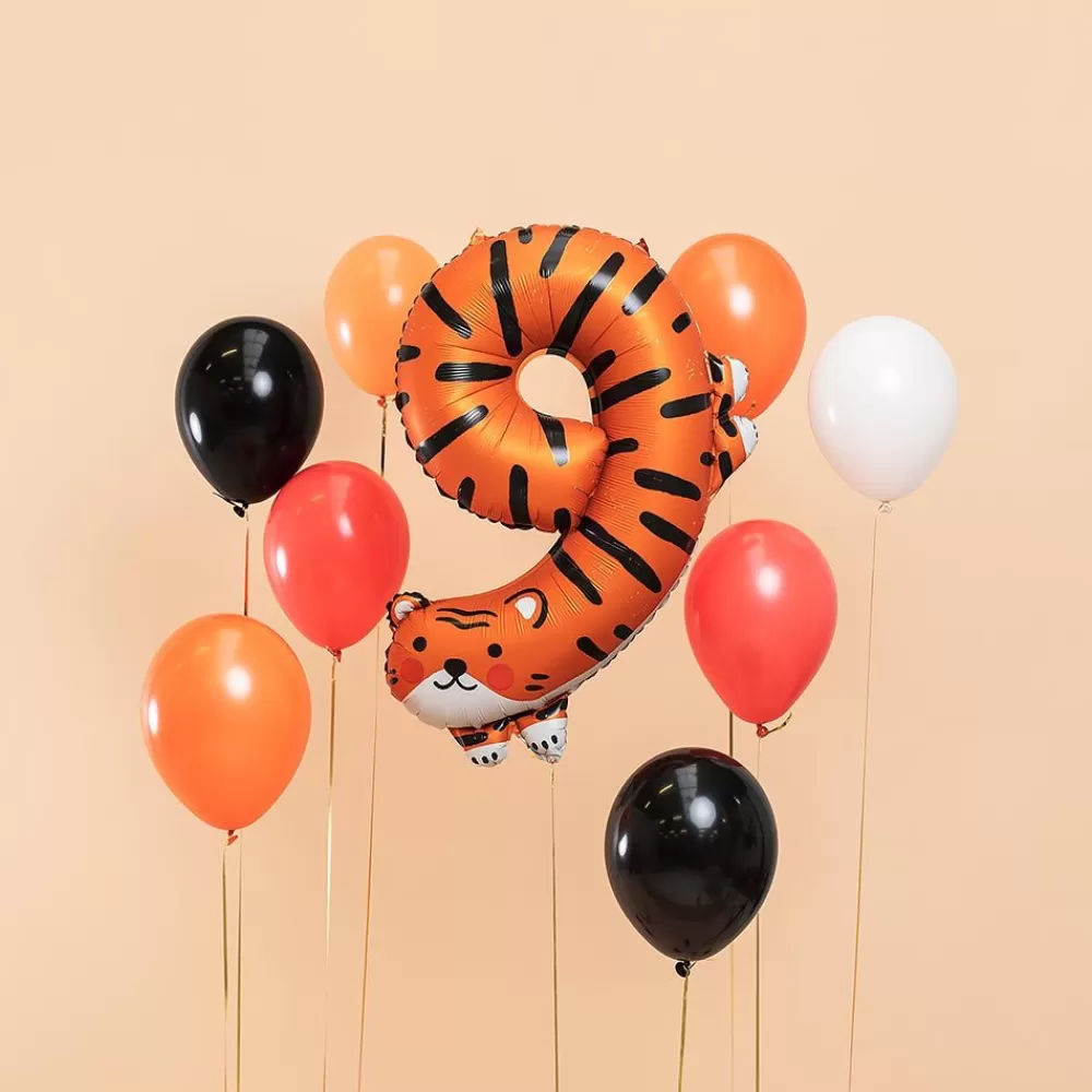 Hot Number 9 Tiger Balloon Number Balloons