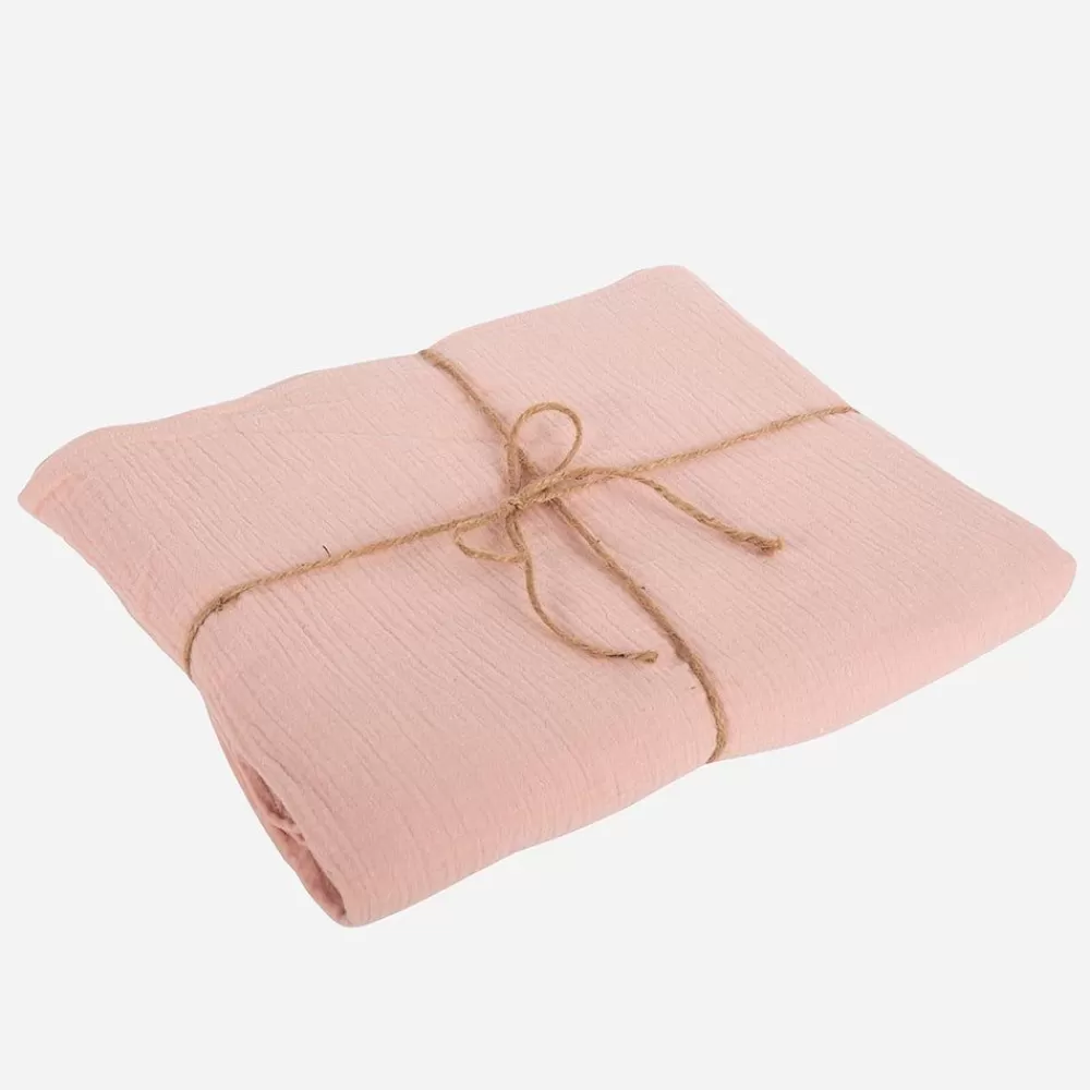 Best Sale Old Pink Cotton Gauze Tablecloth Tablecloths & Table Runners