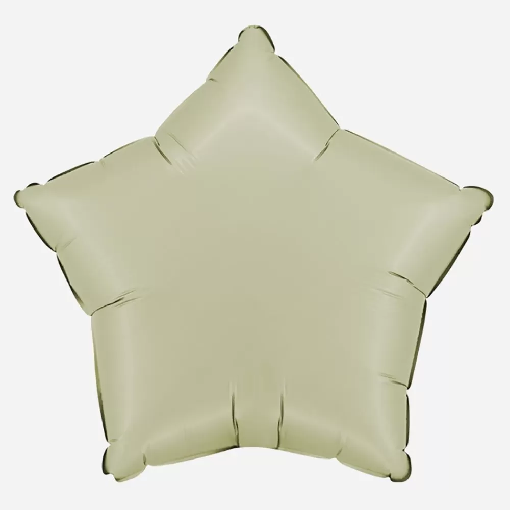 Online Olive Satin Star Balloon Shaped Helium Balloons