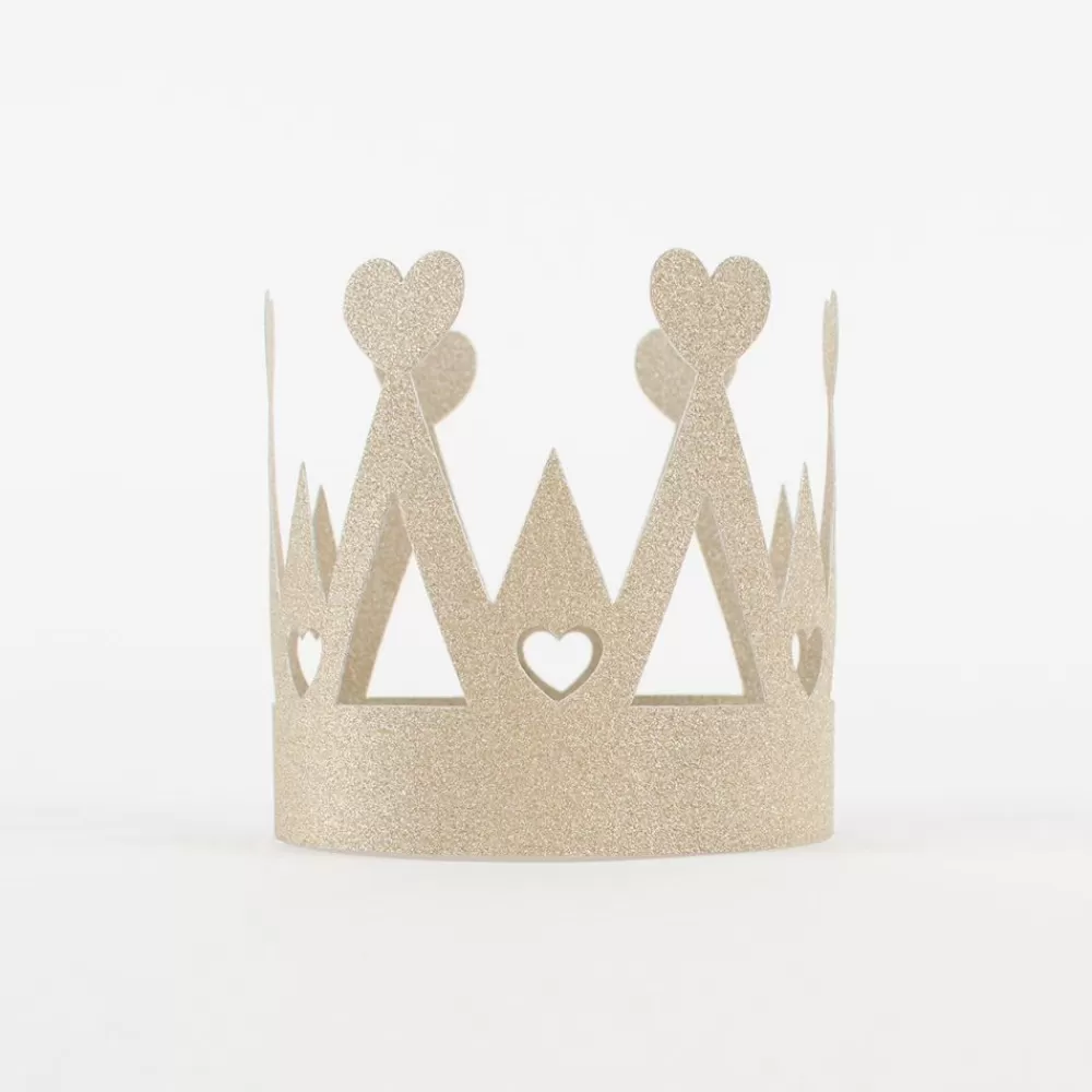 Hot Paper Crown - Glitter And Golden Hearts Beans And Crowns