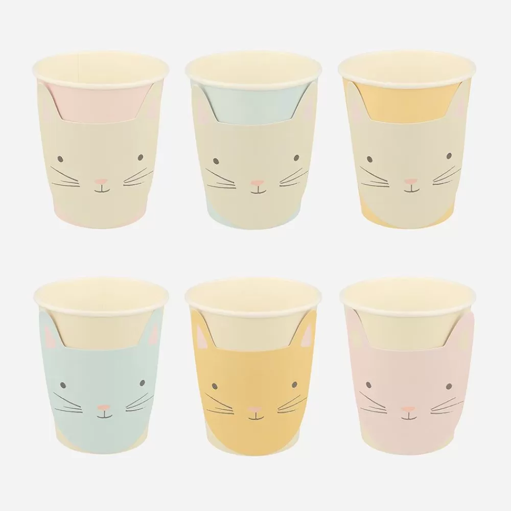 New Paper Cup: 8 Cat Cups Cups