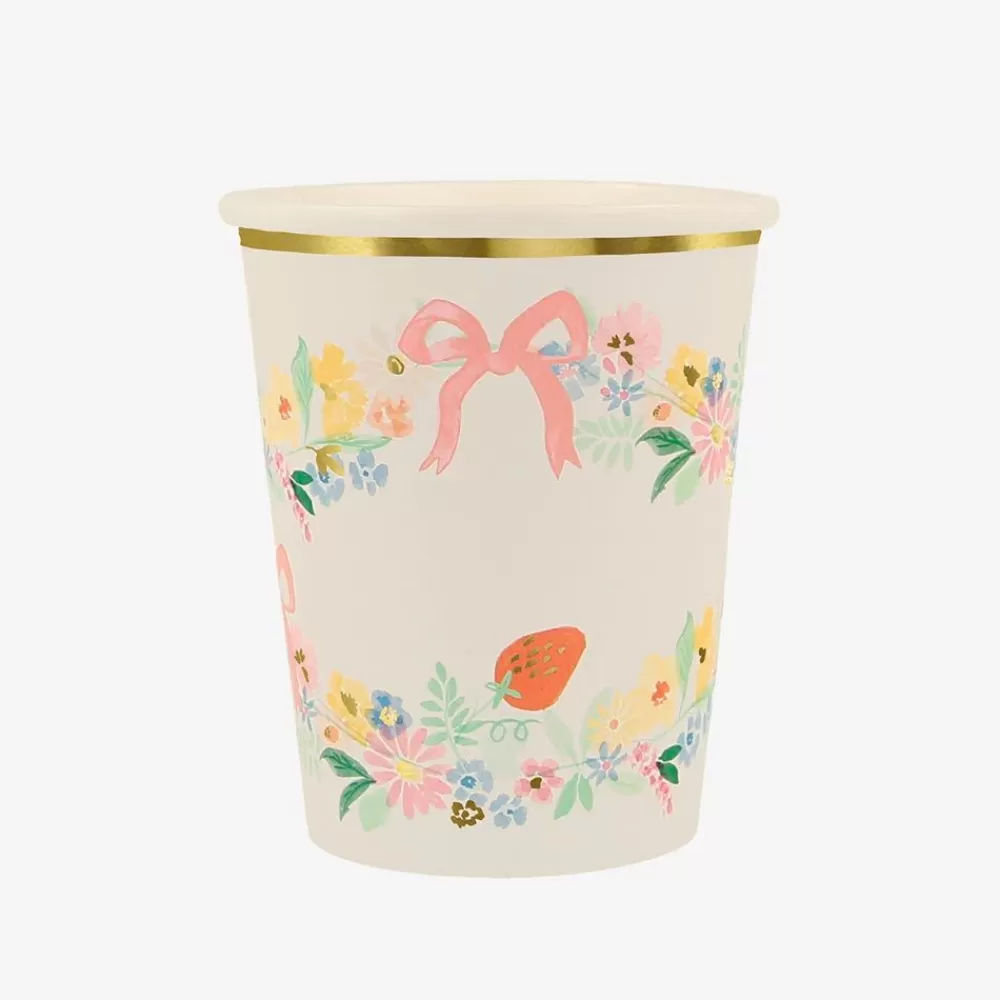 Best Paper Cup: 8 Flower And Bow Cups Cups