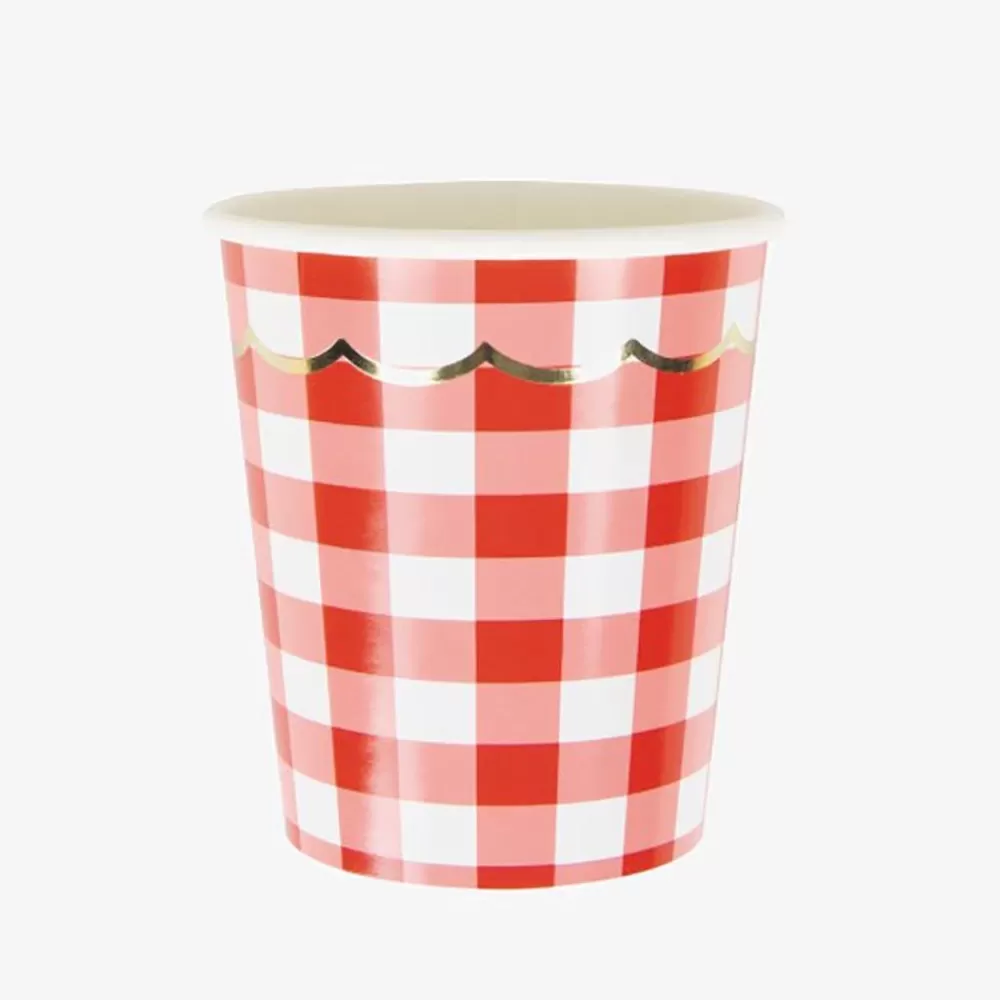 Best Sale Paper Cup: 8 Gingham Cups Cups