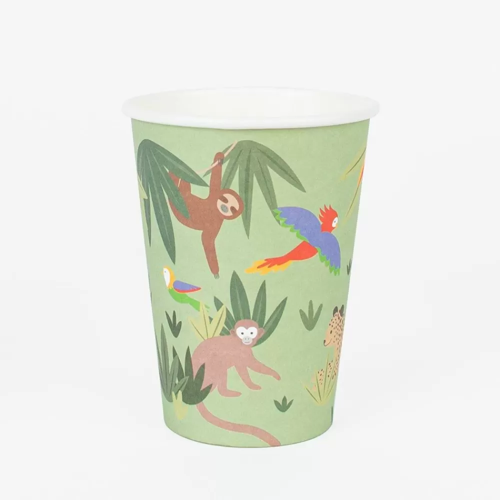 Fashion Paper Cup: 8 Jungle Animal Cups Cups