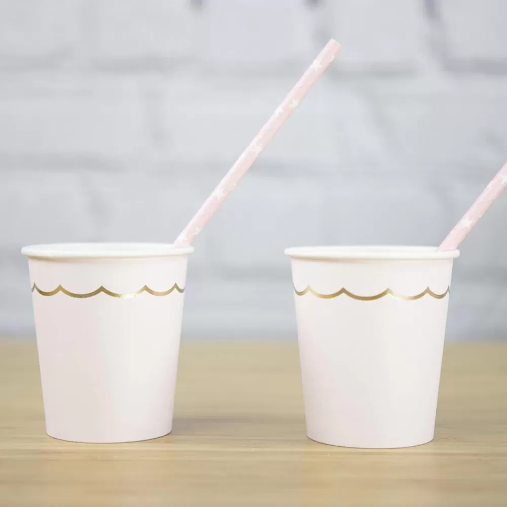 Shop Paper Cup: 8 Light Pink Cups Cups