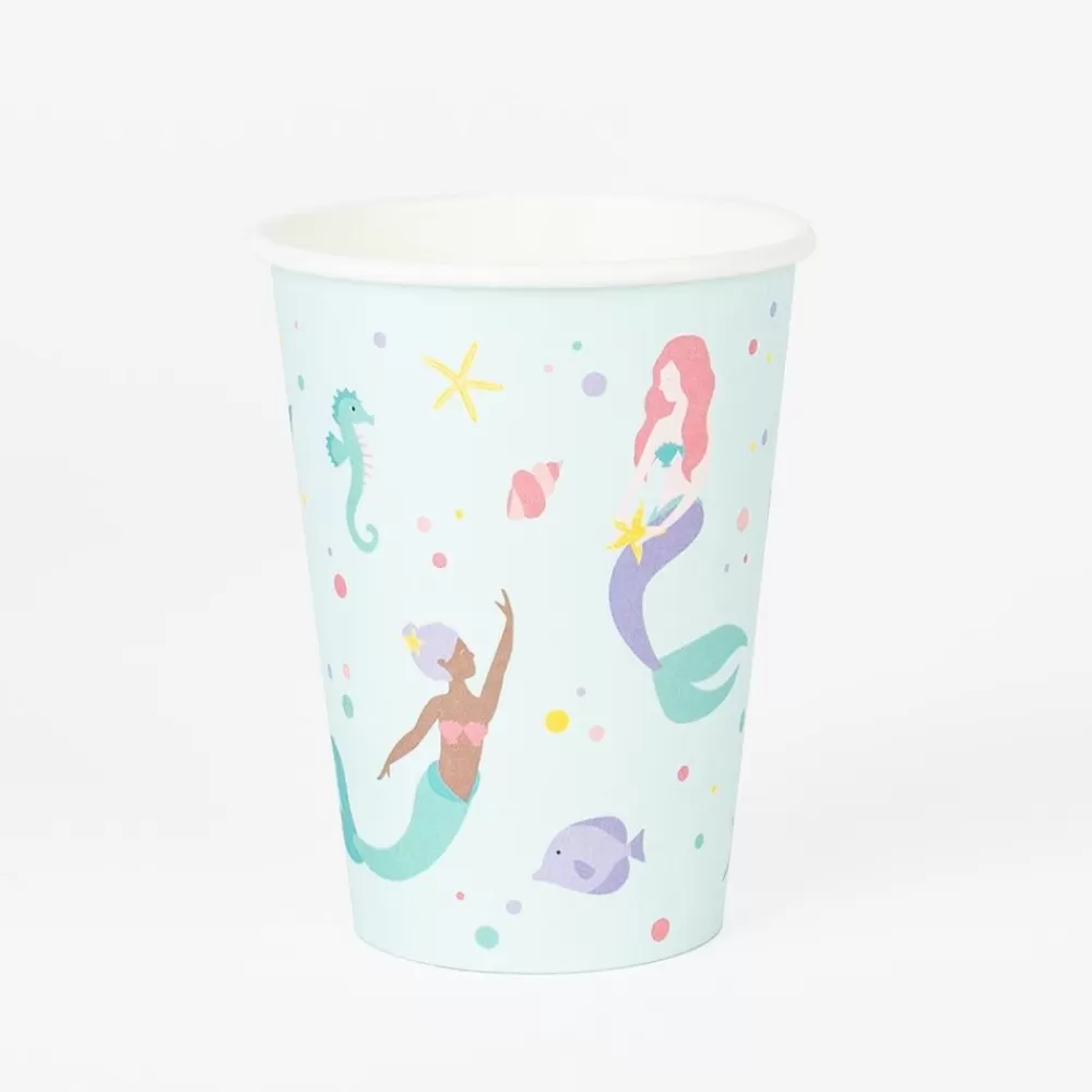 Best Sale Paper Cup: 8 Pastel Mermaid Cups Cups