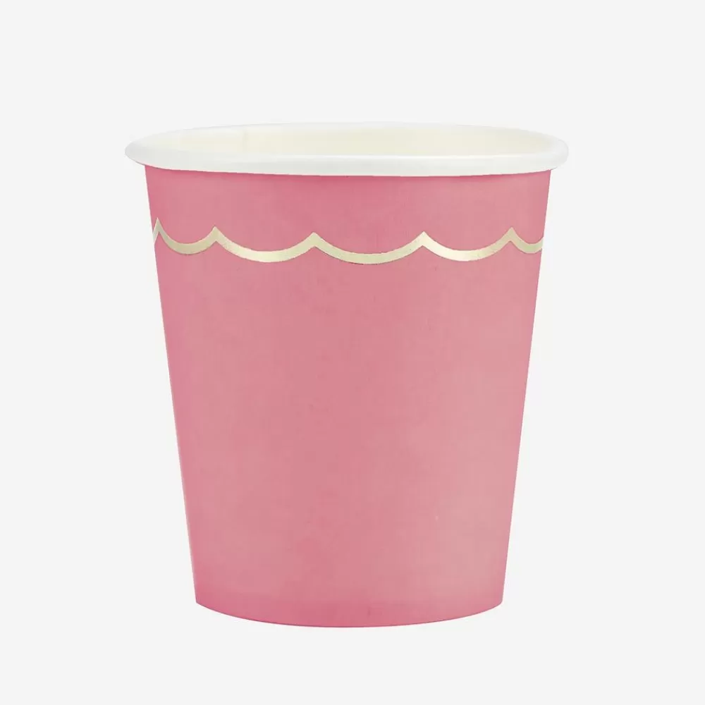 Cheap Paper Cup: 8 Pink Cups Cups