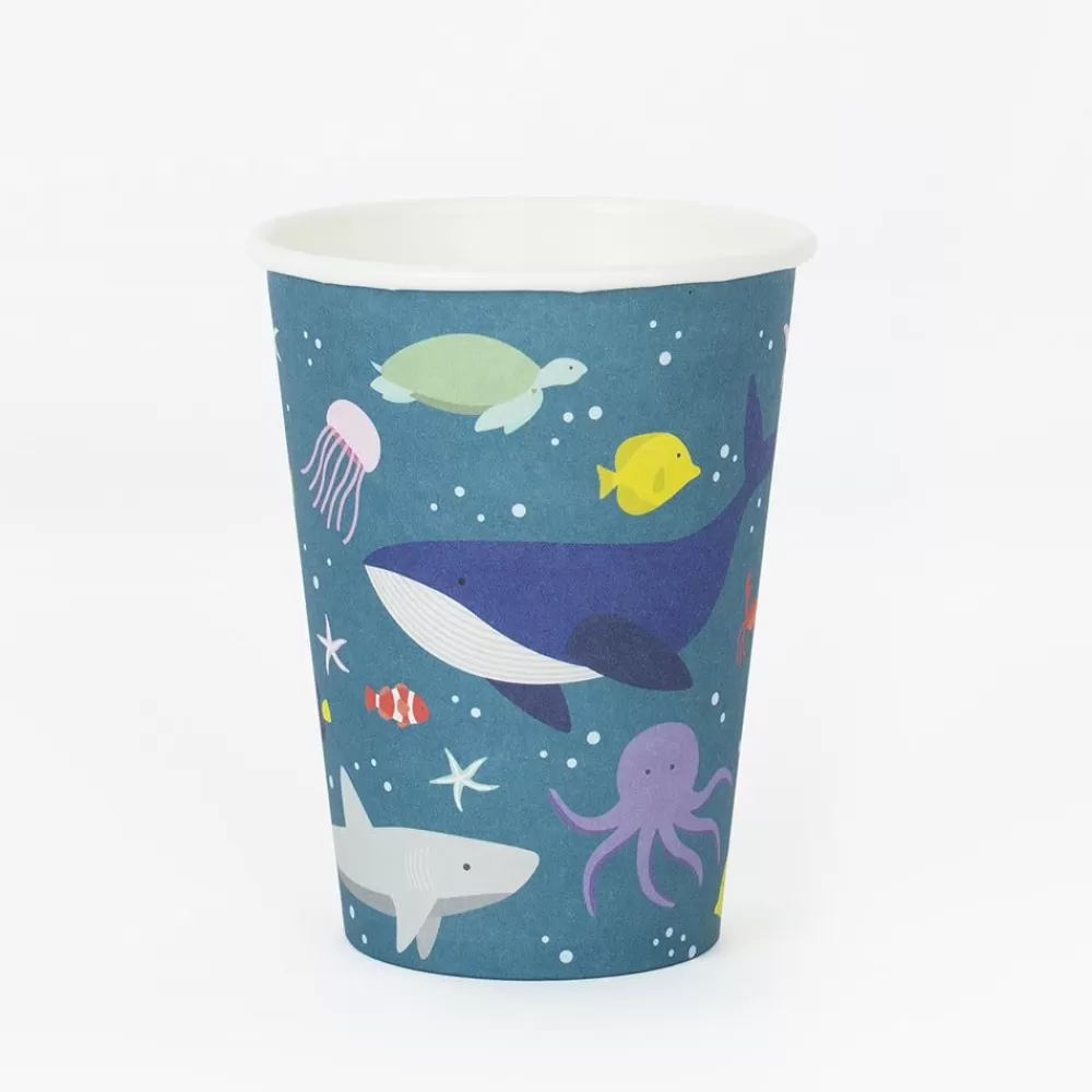 Hot Paper Cup: 8 Seabed Cups Cups