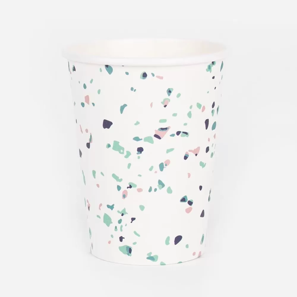 Online Paper Cup: 8 Terrazzo Cups Cups