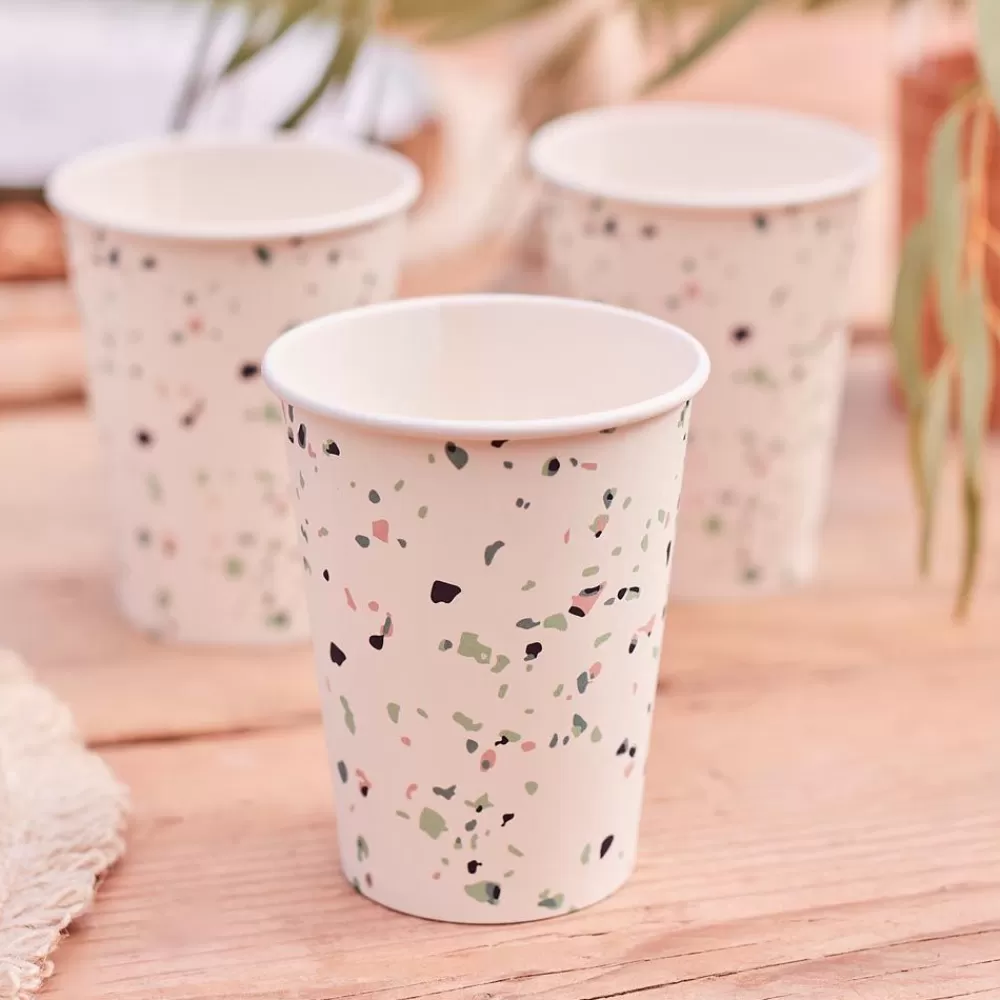 Online Paper Cup: 8 Terrazzo Cups Cups