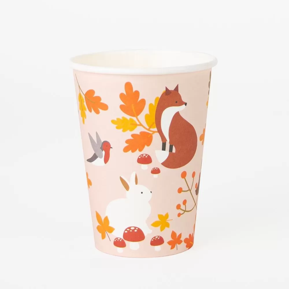 Hot Paper Cup: 8 Woodland Animal Cups Cups