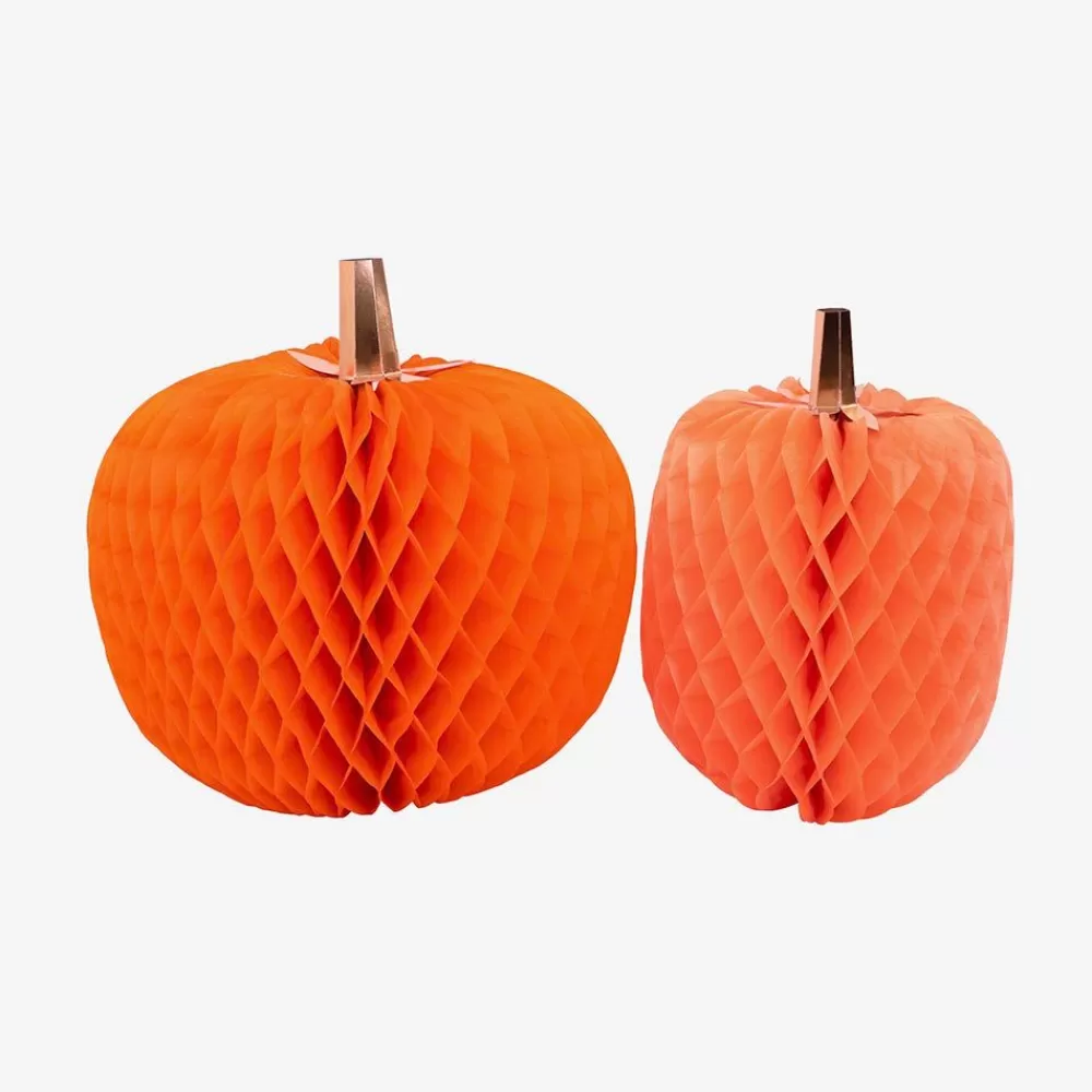 Best Sale Paper Lantern: 2 Honeycomb Pumpkins Paper Lanterns & Suspensions