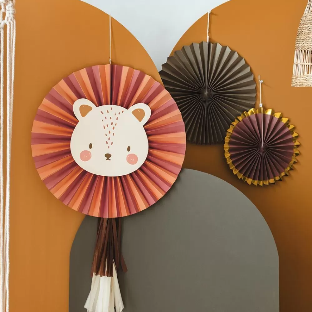 Discount Paper Lantern: 3 Lion Rosettes Paper Lanterns & Suspensions