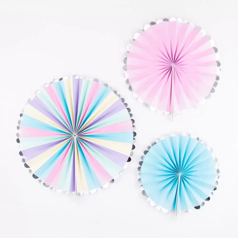 Cheap Paper Lantern: 3 Pastel Rosettes Paper Lanterns & Suspensions