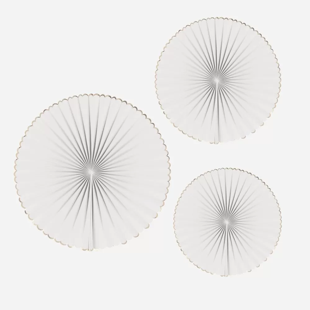 Outlet Paper Lantern: 3 White Rosettes Paper Lanterns & Suspensions