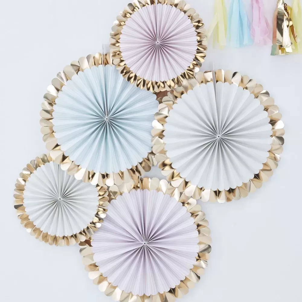 Flash Sale Paper Lantern: 5 Pastel Rosettes Paper Lanterns & Suspensions