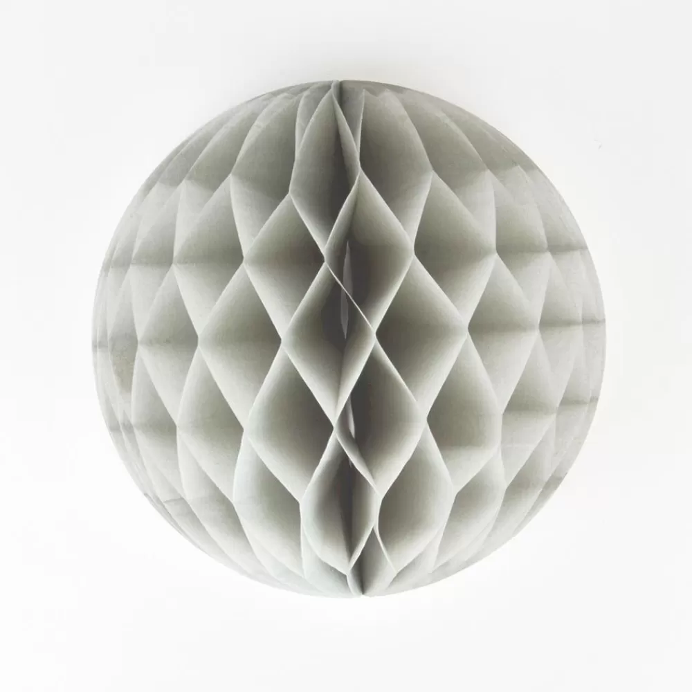 New Paper Lantern: Gray Honeycomb Ball Paper Lanterns & Suspensions