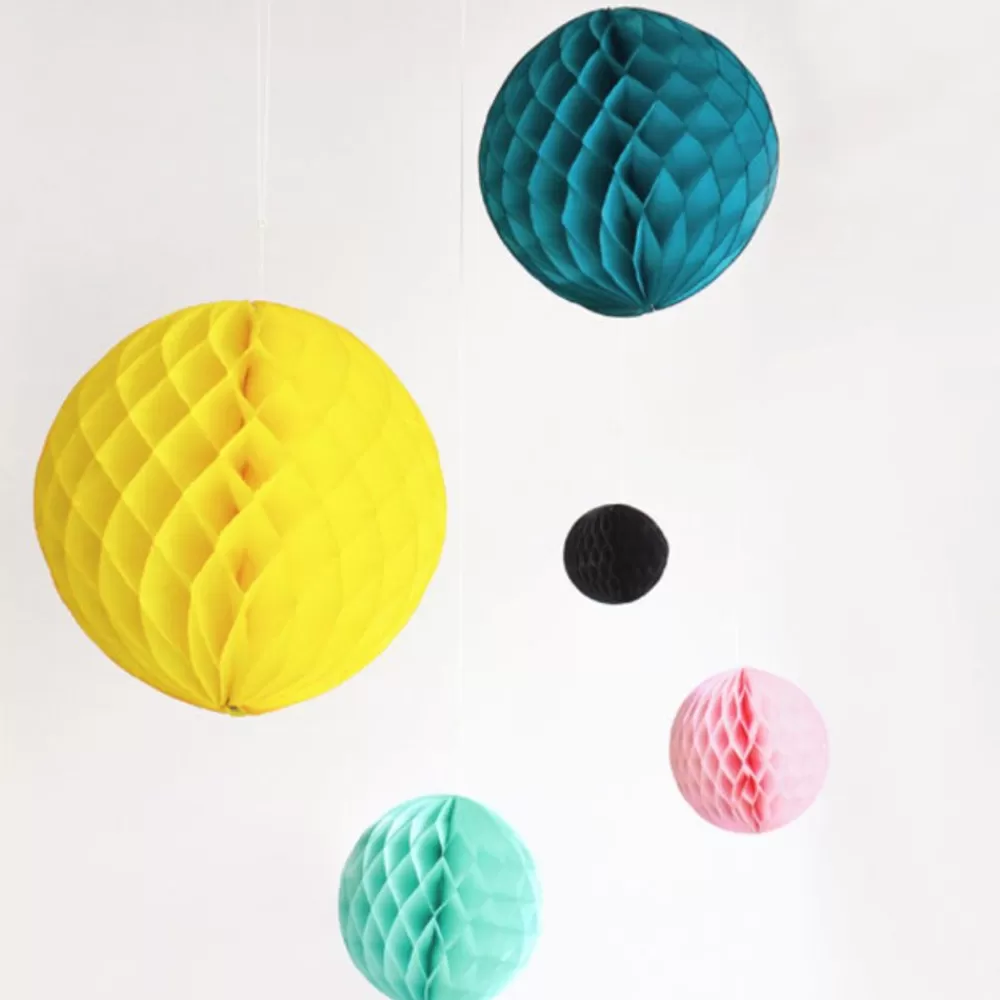 New Paper Lantern: Gray Honeycomb Ball Paper Lanterns & Suspensions