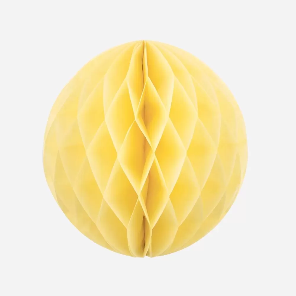 New Paper Lantern: Yellow Honeycomb Ball Paper Lanterns & Suspensions