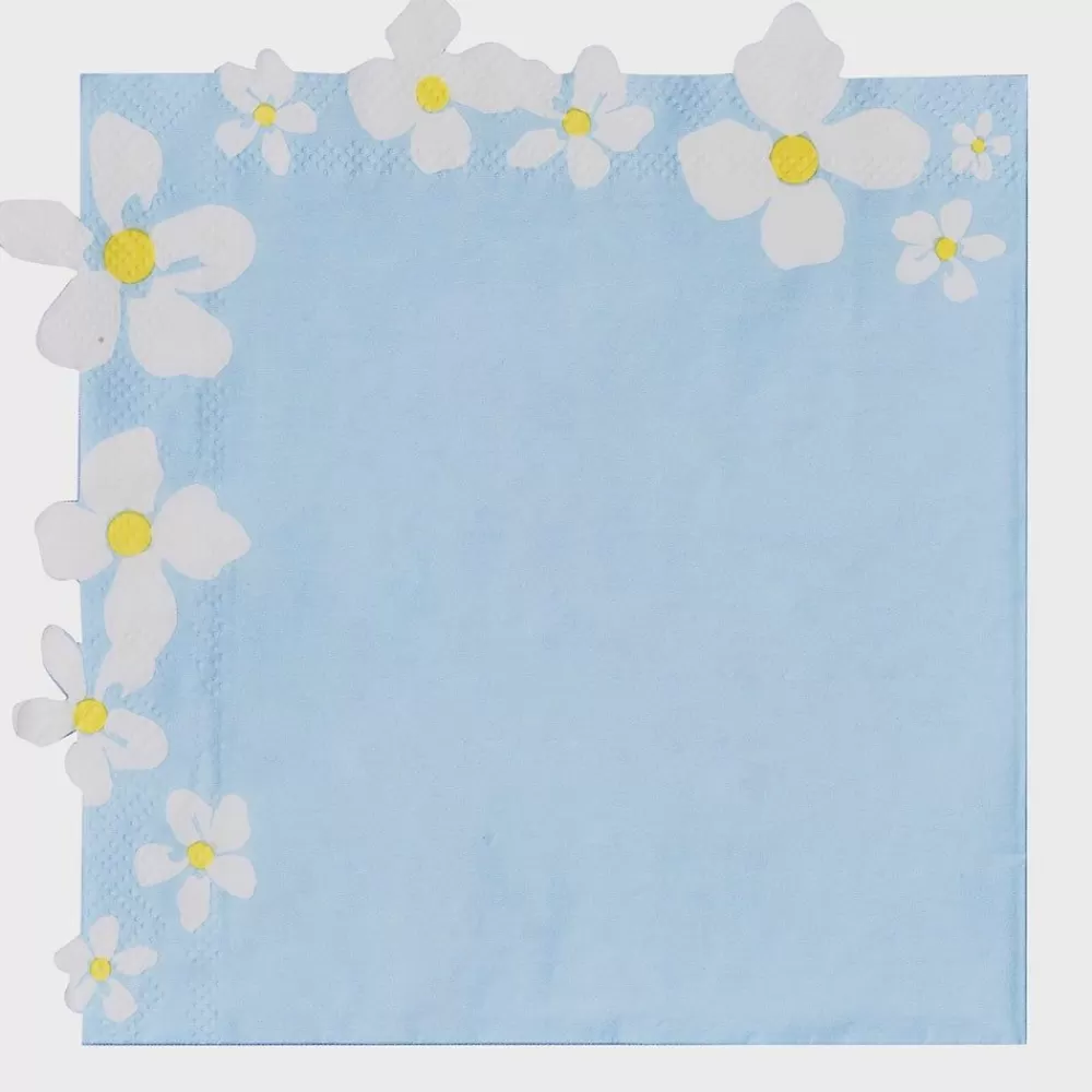 Best Sale Paper Napkins: 16 Blue Floral Napkins Napkins