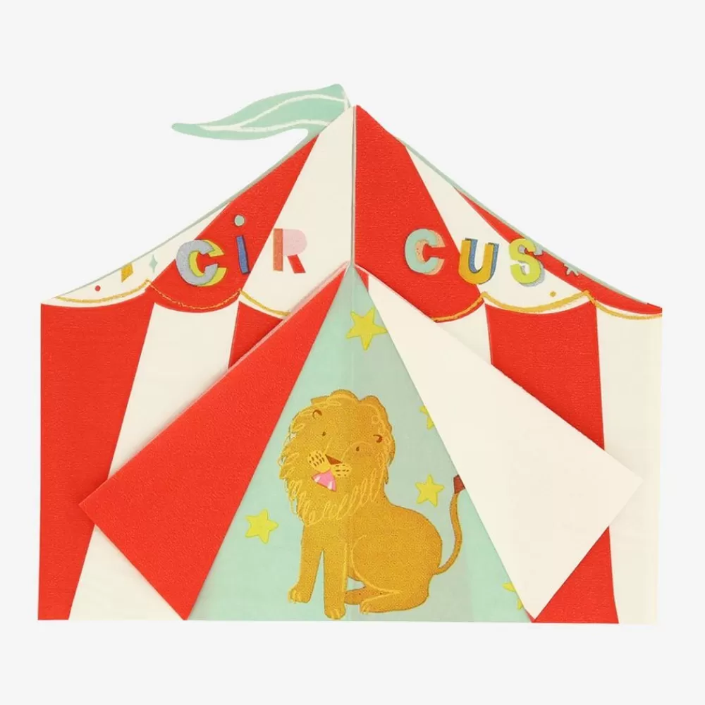 Discount Paper Napkins: 16 Circus Tent Napkins Napkins