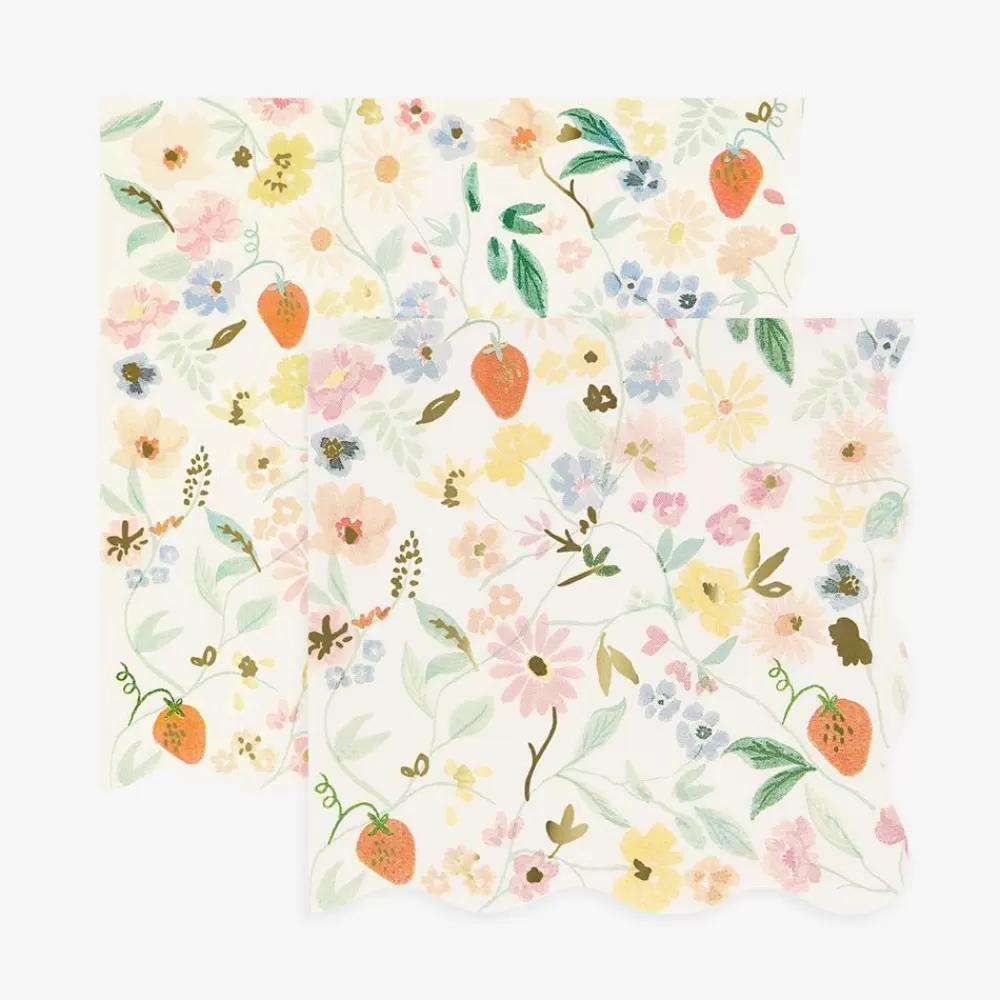 Clearance Paper Napkins: 16 Flower Napkins Napkins